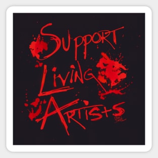 Support Living Artists (red) Sticker